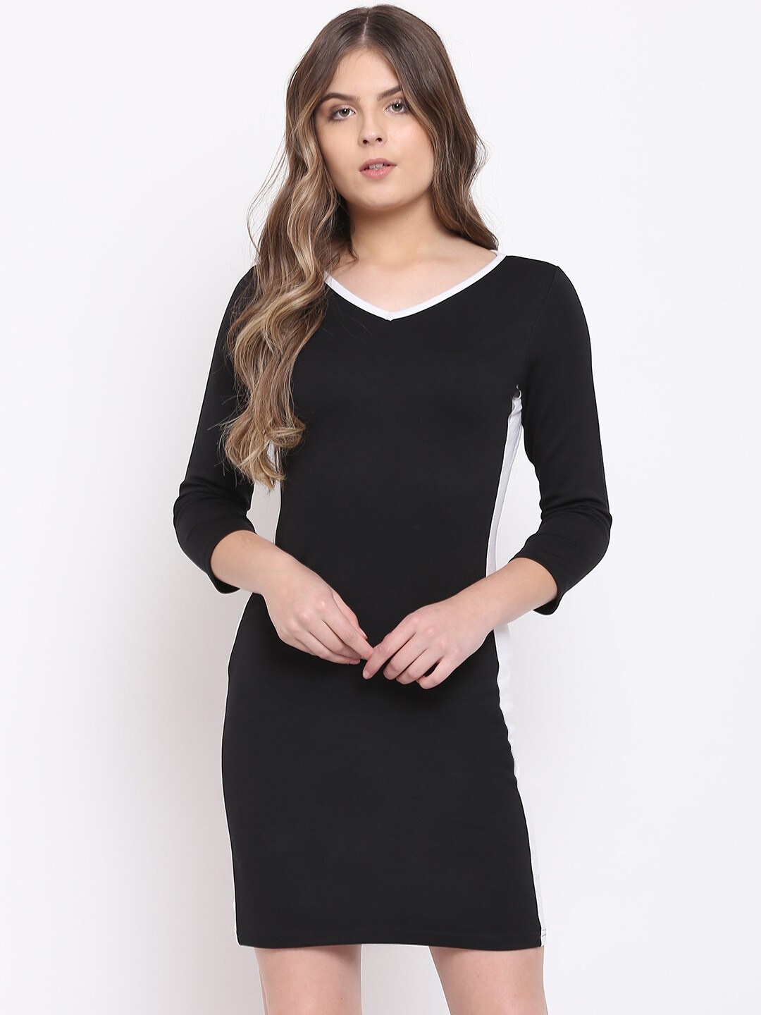 

RIVI Women Black Bodycon Dress