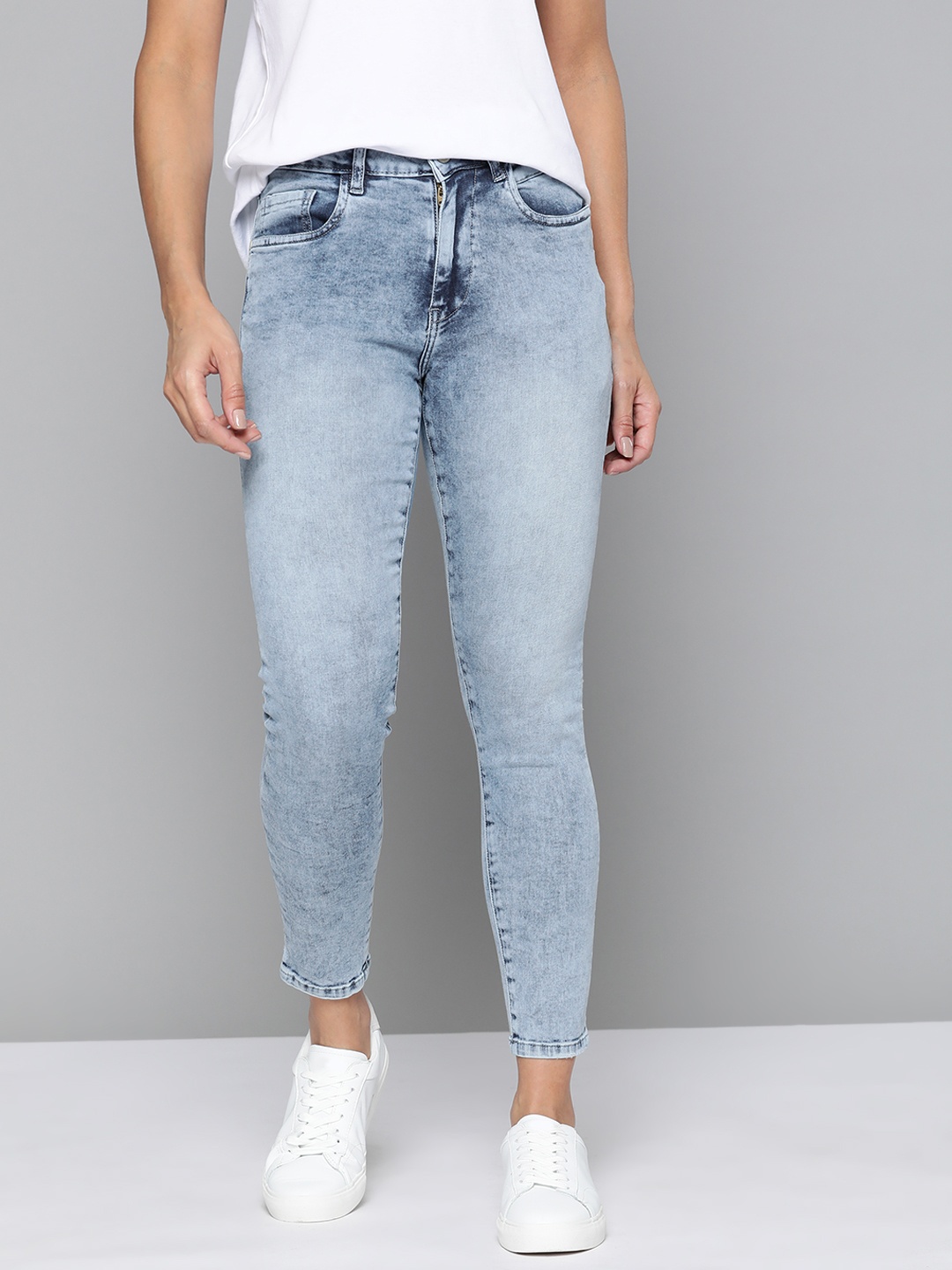 

M&H Our Water Women Blue Heavy Fade Skinny Fit Stretchable Jeans
