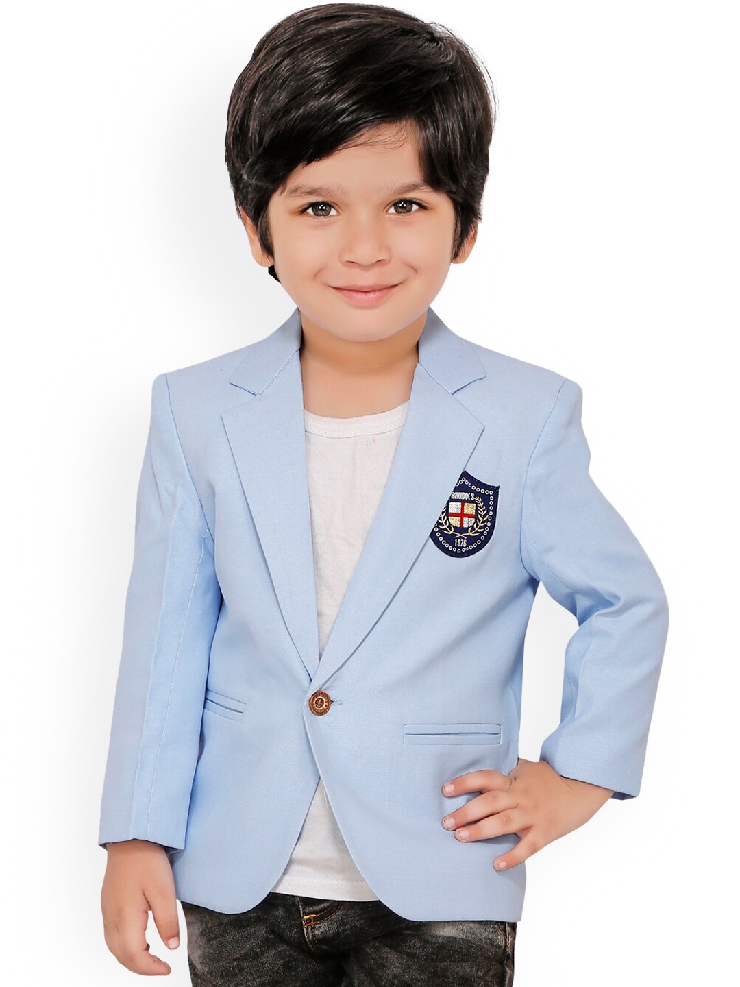 

RIKIDOOS Boys Light Blue Full Sleeves Blazer