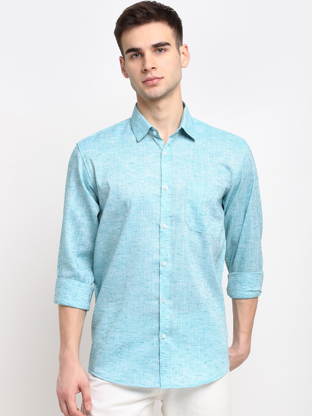 

JAINISH Men Blue Opaque Casual Shirt