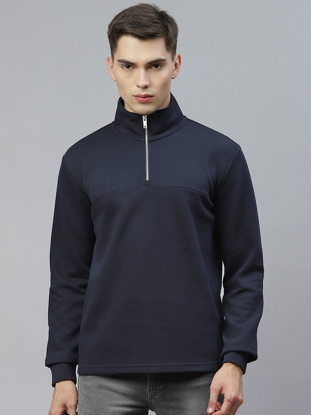 

Marks & Spencer Men Navy Blue Sweatshirt