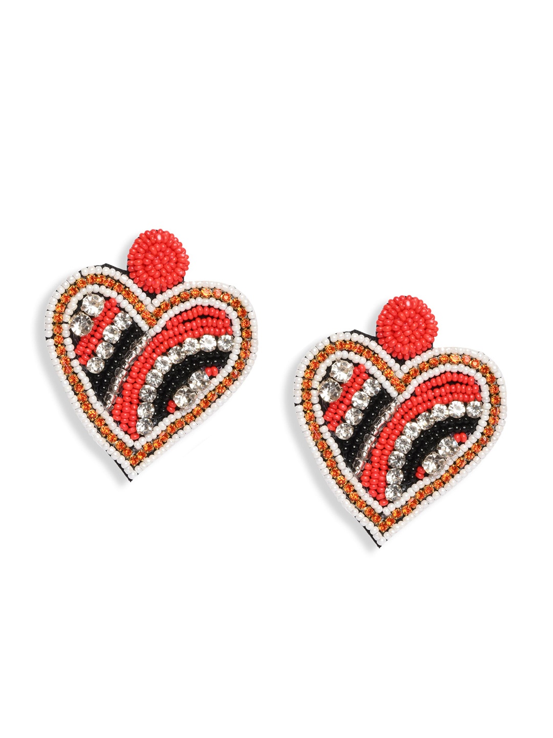 

Bella Moda Multicoloured Heart Shaped Drop Earrings, Multi