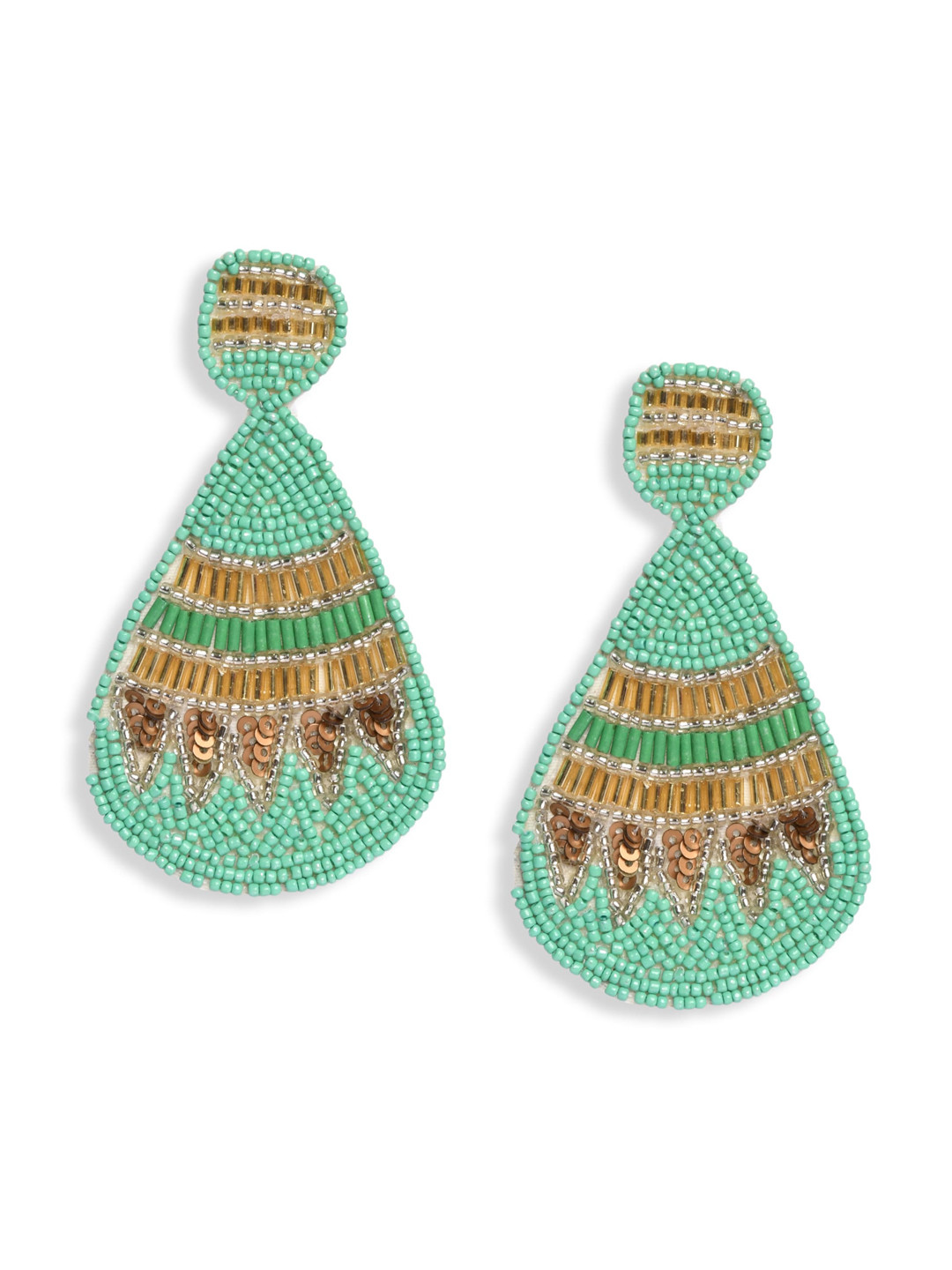 

Bella Moda Green Contemporary Drop Earrings