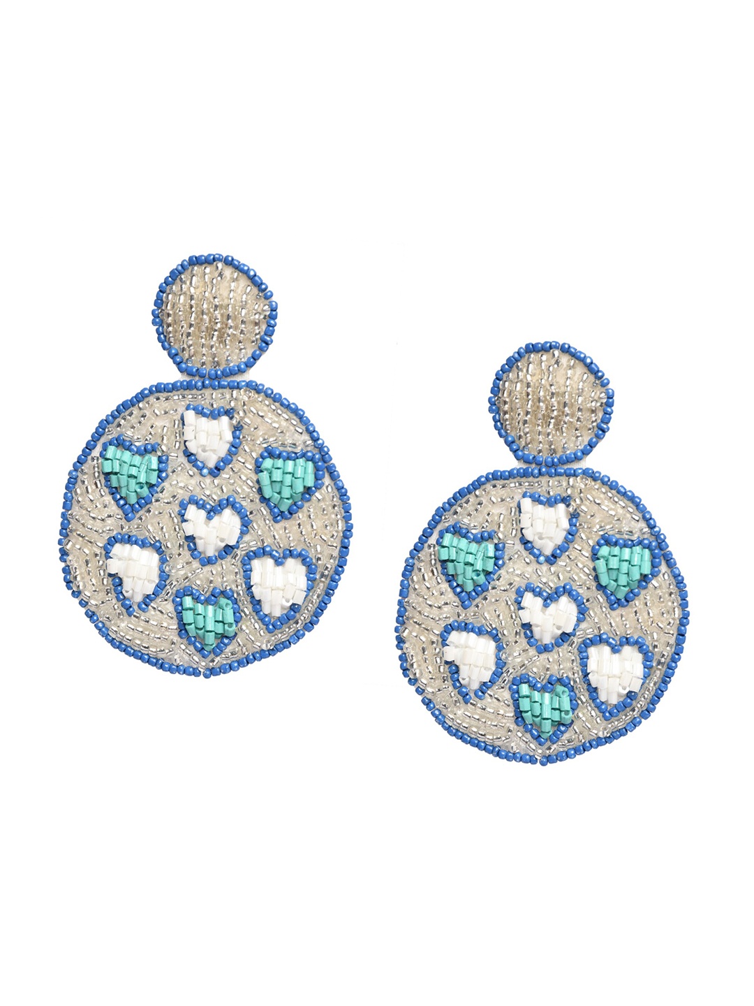 

Bella Moda Multicolour Beaded Circular Drop Earrings, Multi