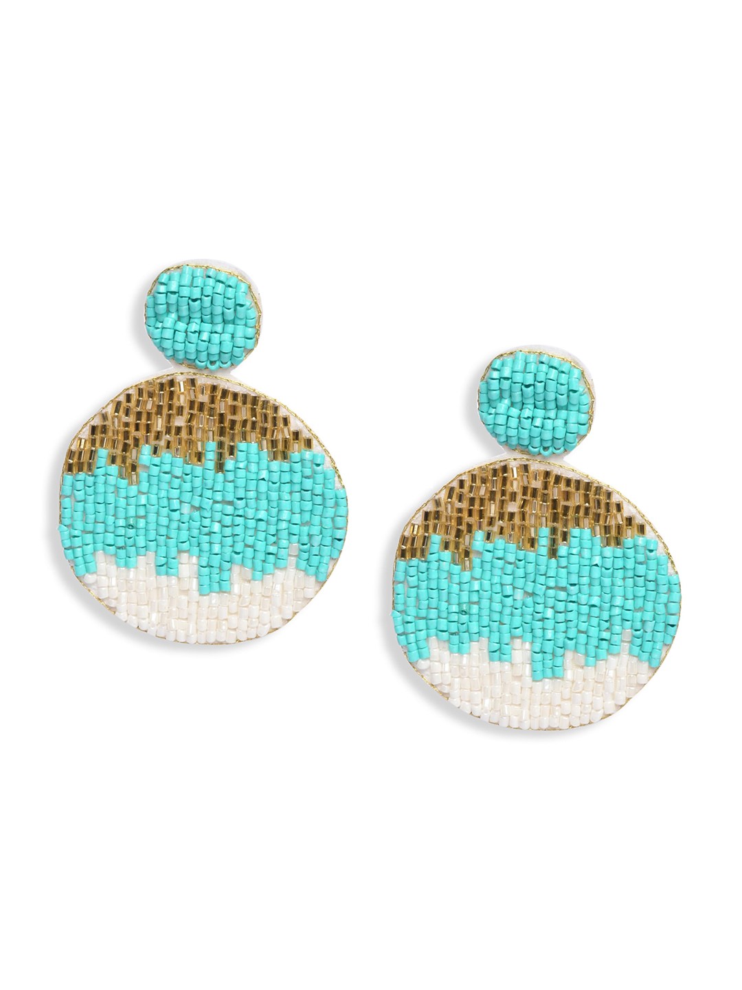 

Bella Moda Blue & White Contemporary Drop Earrings