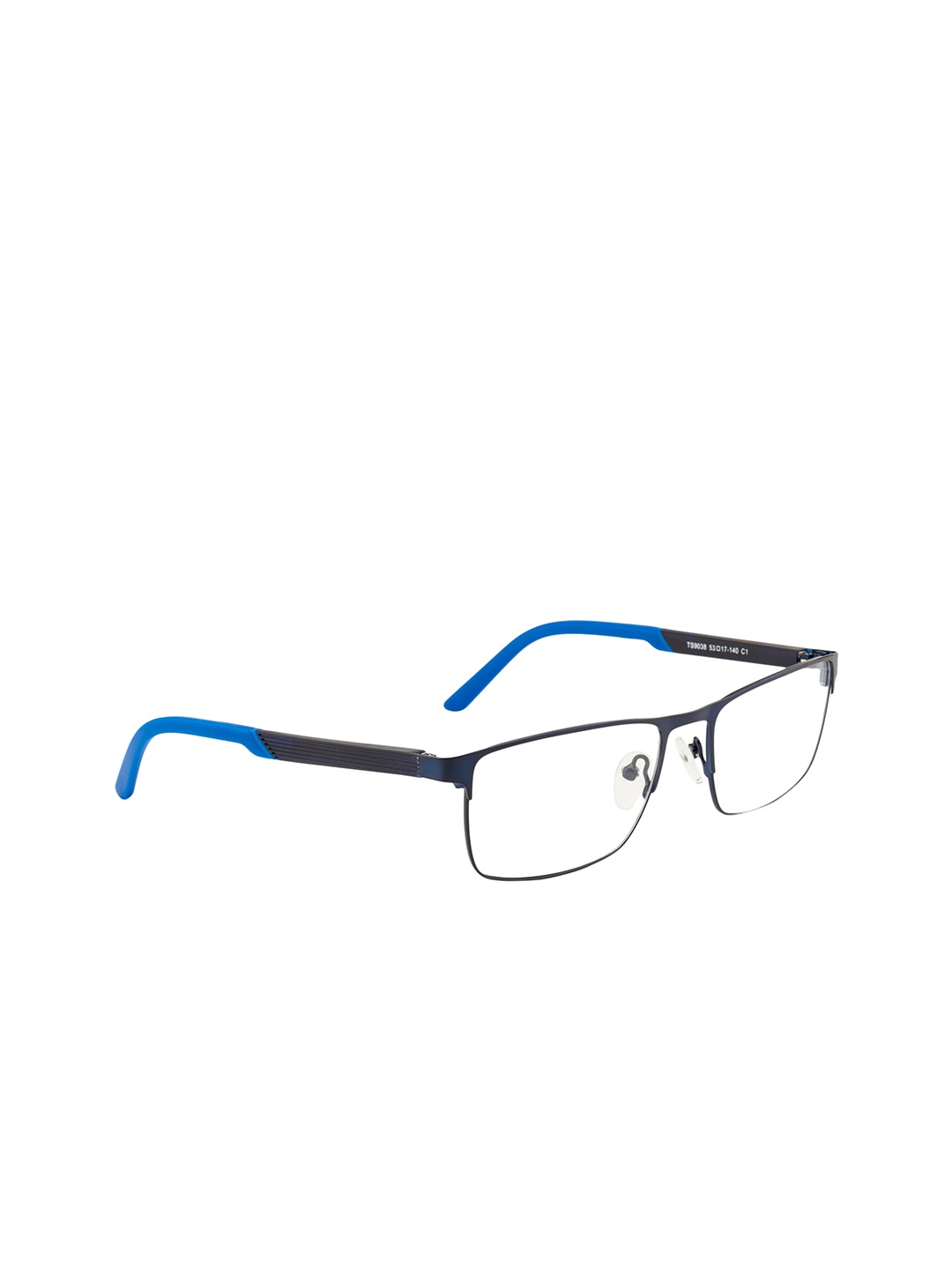 

Ted Smith Unisex Blue & Black Full Rim Rectangle Frames