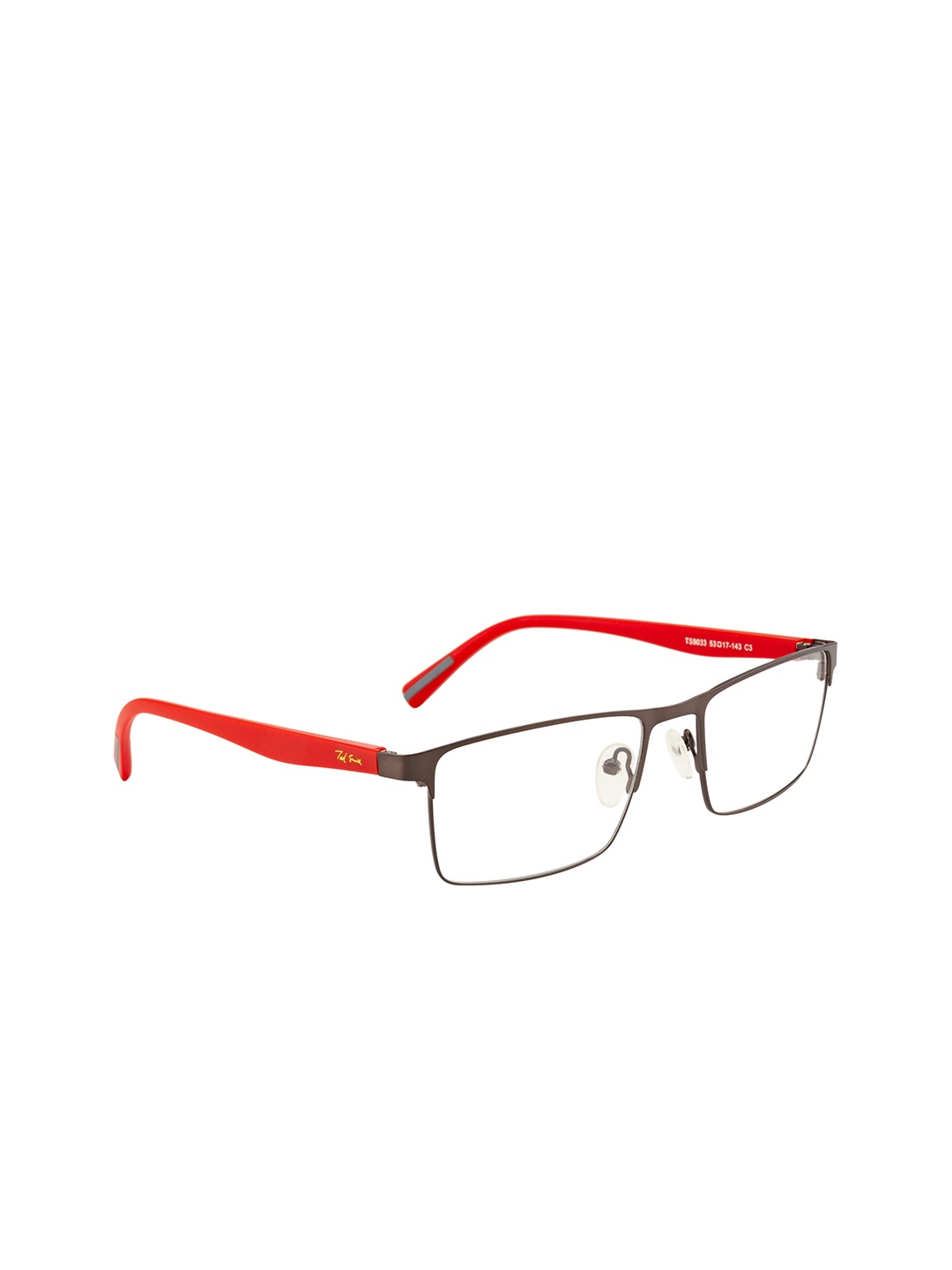 

Ted Smith Unisex Red Full Rim Wayfarer Frames, Grey