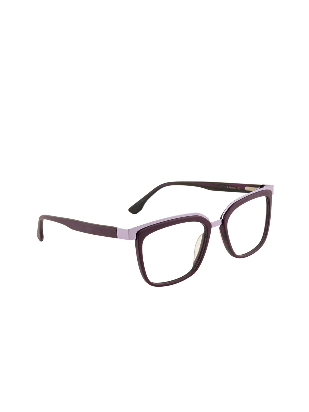 

Ted Smith Unisex Purple & Black Full Rim Wayfarer Frames