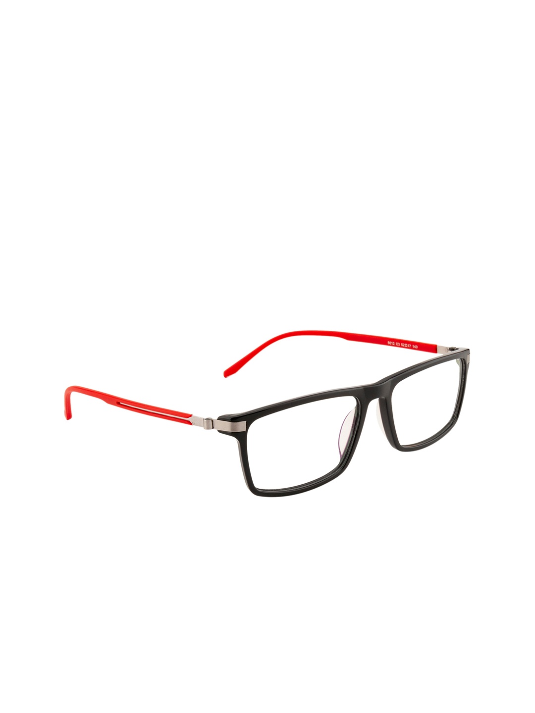 

Ted Smith Unisex Black & Red Full Rim Wayfarer Frames