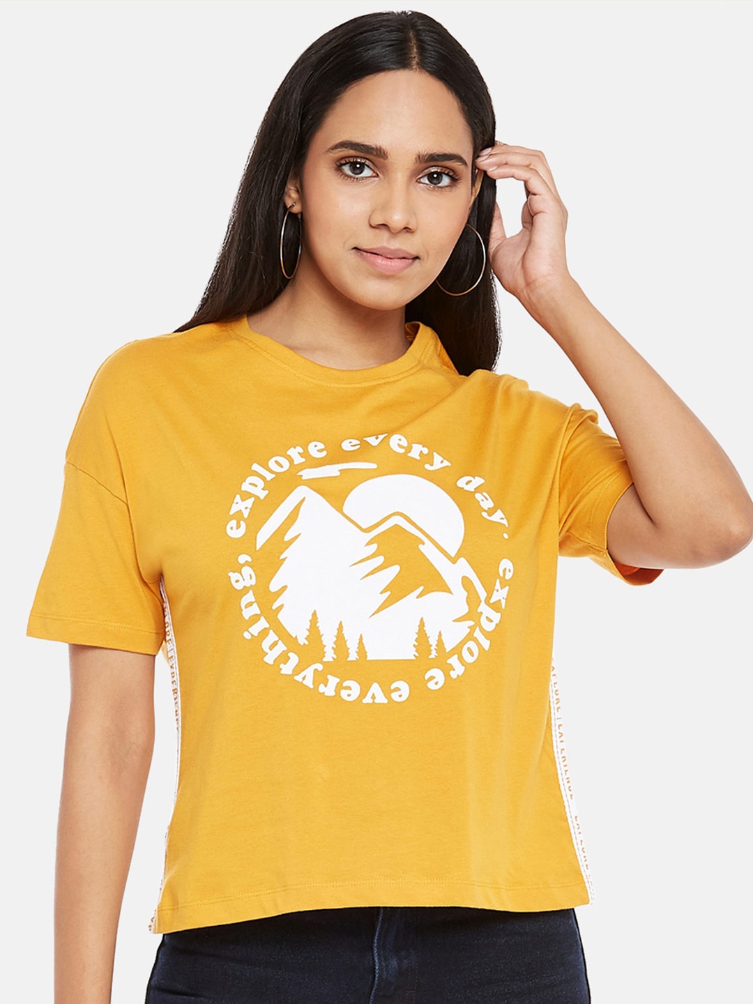 

People Women Yellow Regular Top
