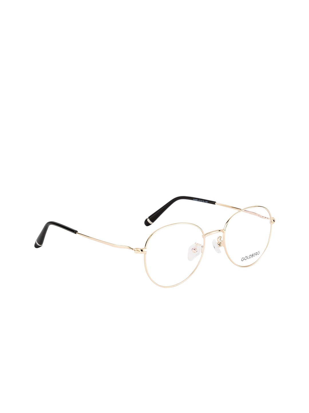 

Gold Berg Unisex Gold-Toned & Black Full Rim Aviator Frames