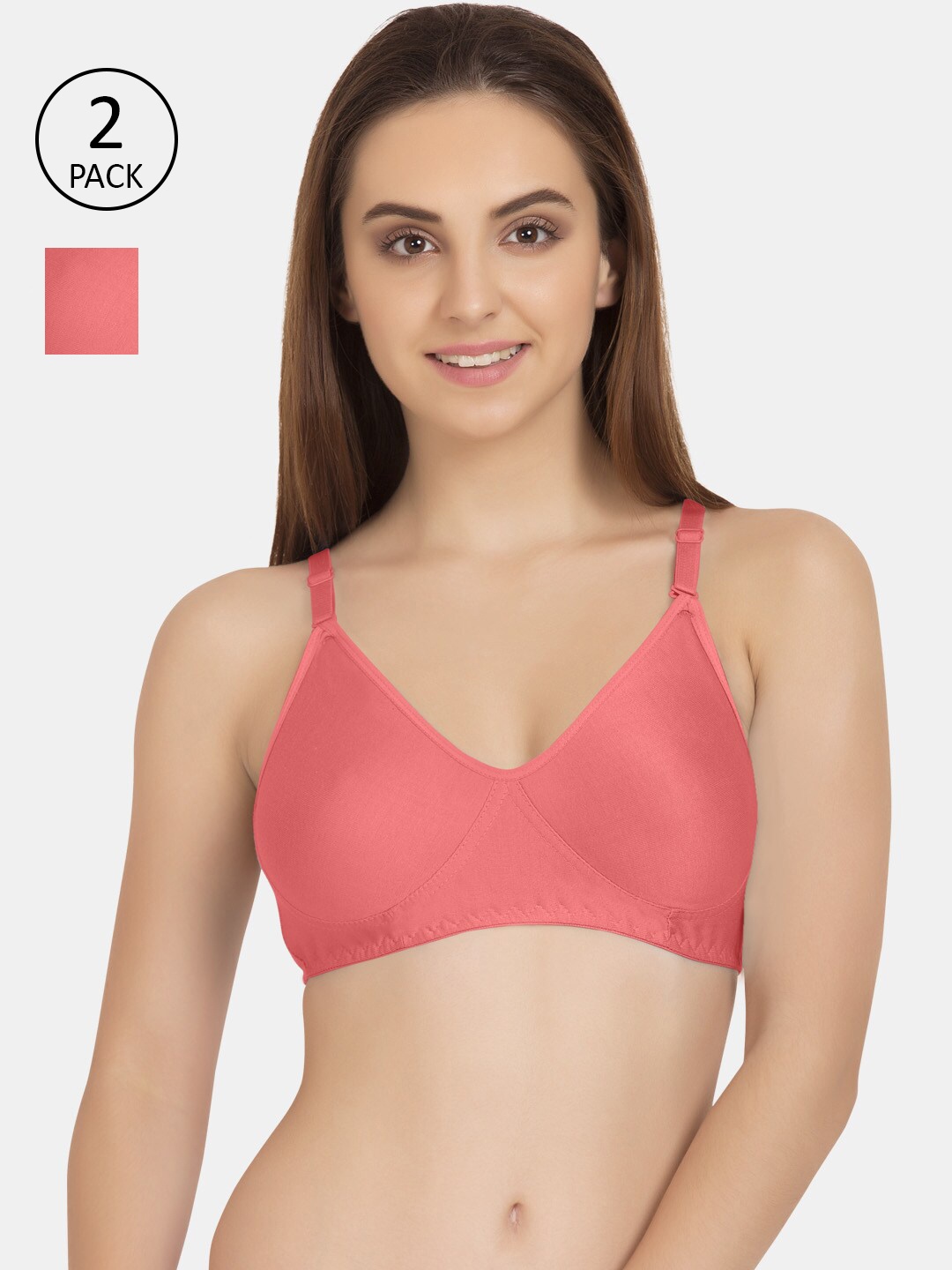 

Tweens Coral T-shirt Bra Pack of 2