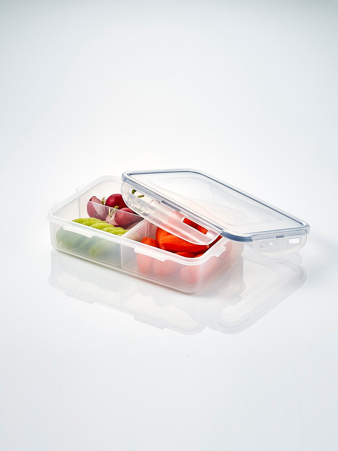 

Lock & Lock Transparent & Blue Solid Rectangular Airtight Food Storage Container