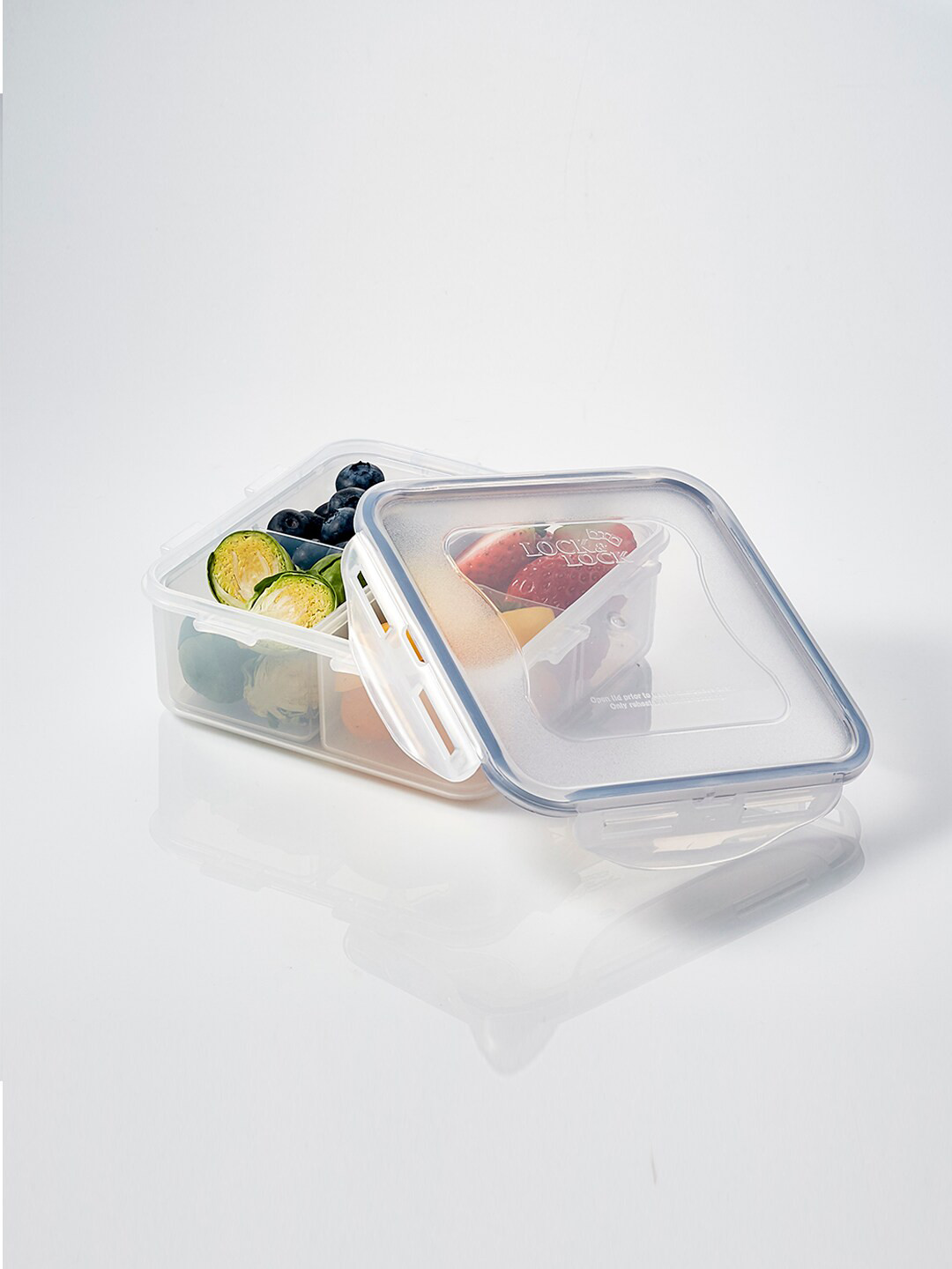 

Lock & Lock Transparent & Blue Solid Rectangular Airtight Food Storage Container