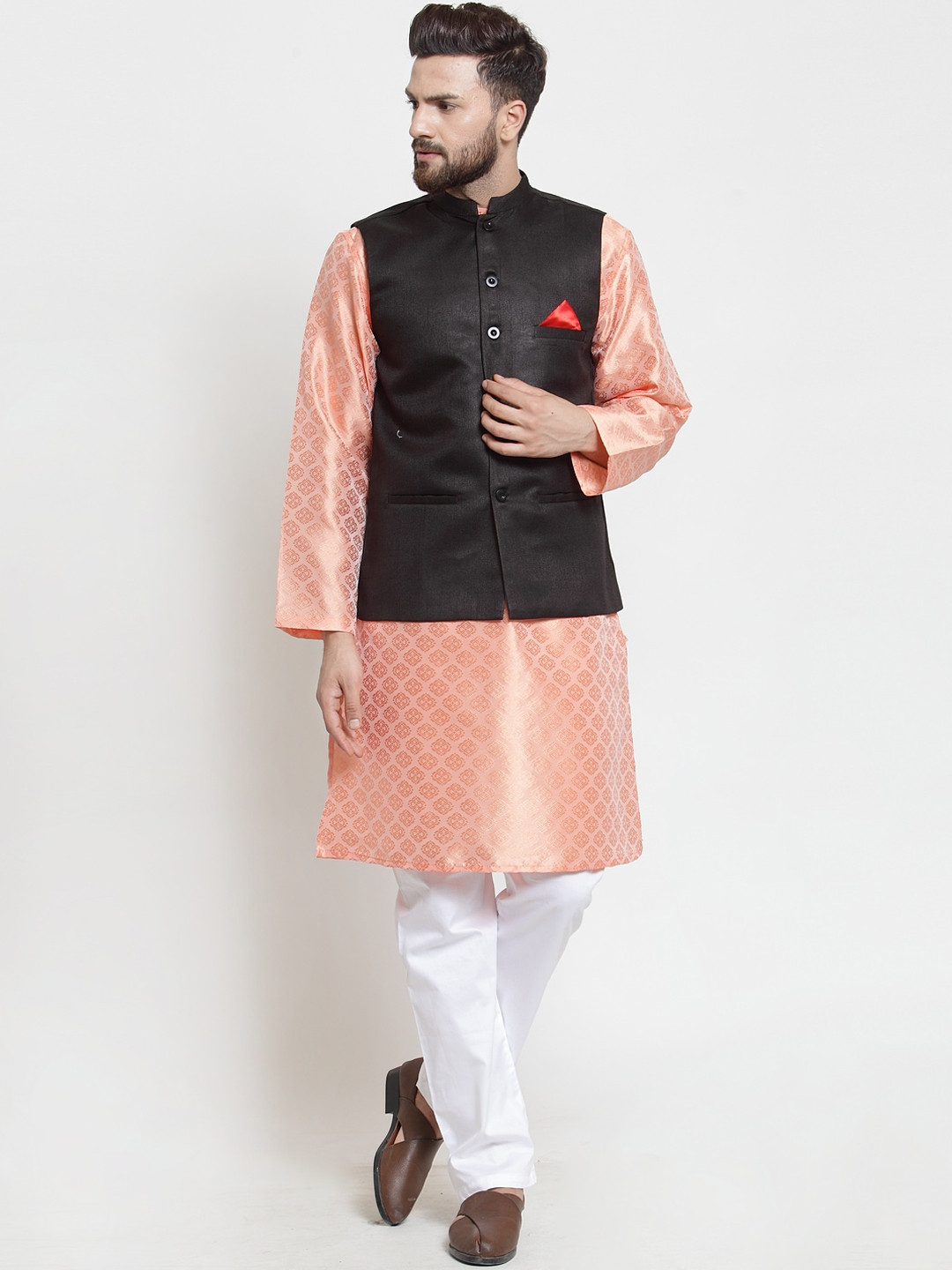 

NEUDIS by Dhrohar Men Black Cotton Blend Nehru / Modi Jacket