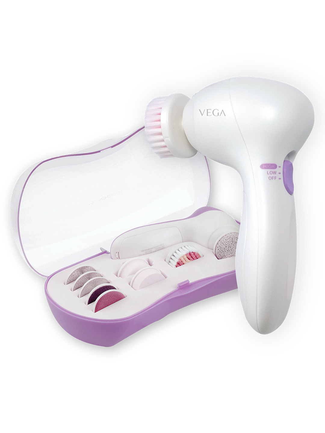 

VEGA Unisex VHCK-01 Smart 9-in-1 Cleaning Set For Pedicure & Body Massager - White