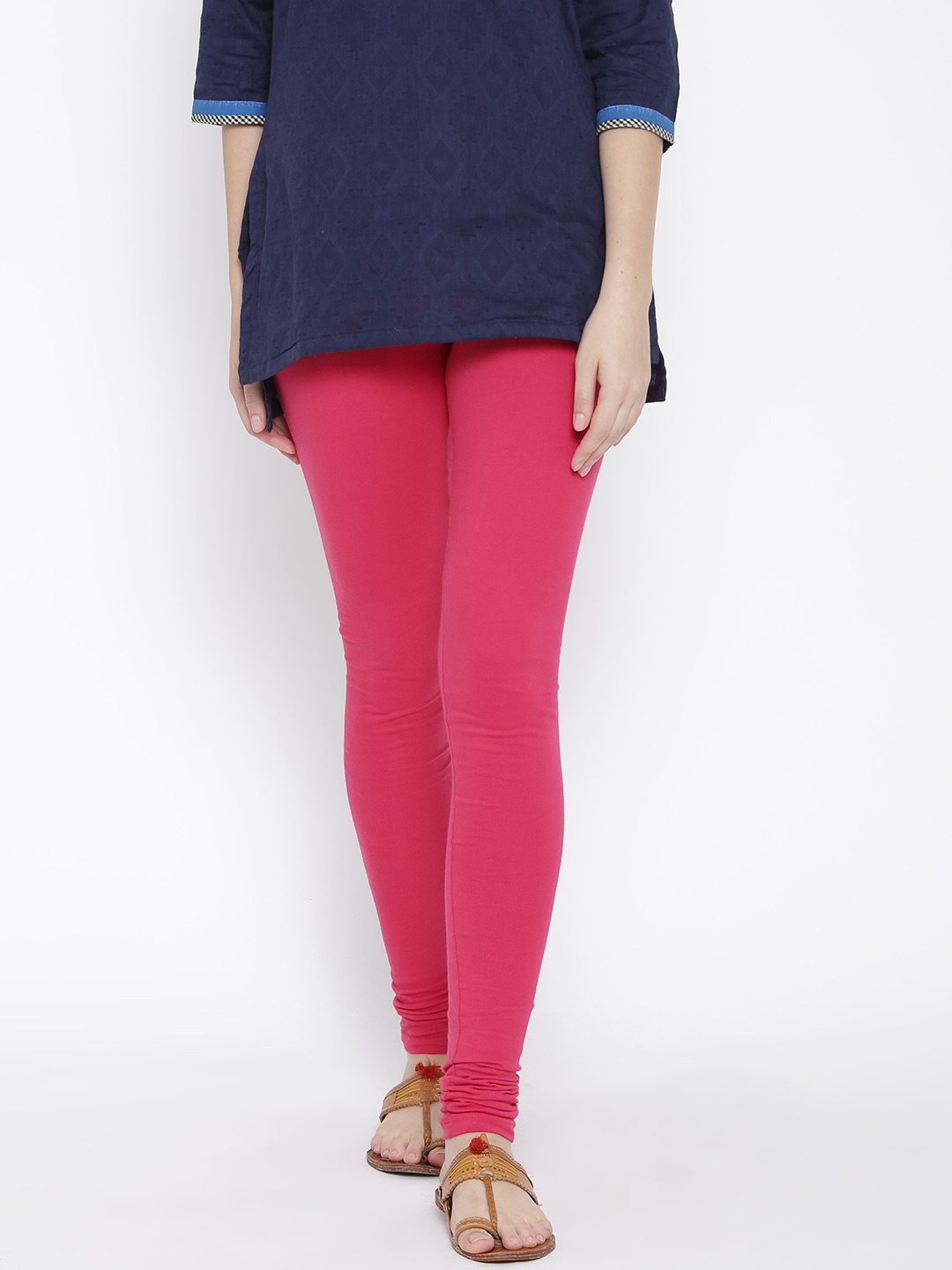

W Pink Churidar Leggings