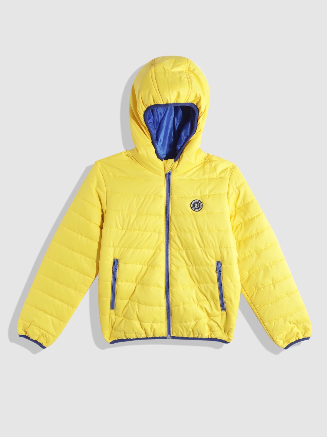 

Indian Terrain Boys Yellow Solid Padded Jacket