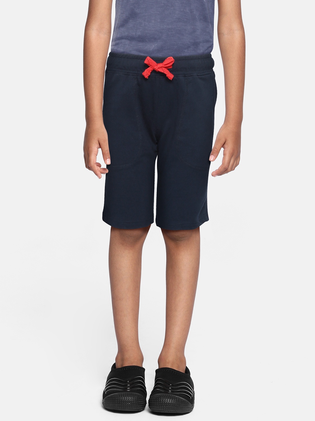 

Indian Terrain Boys Navy Blue Solid Shorts