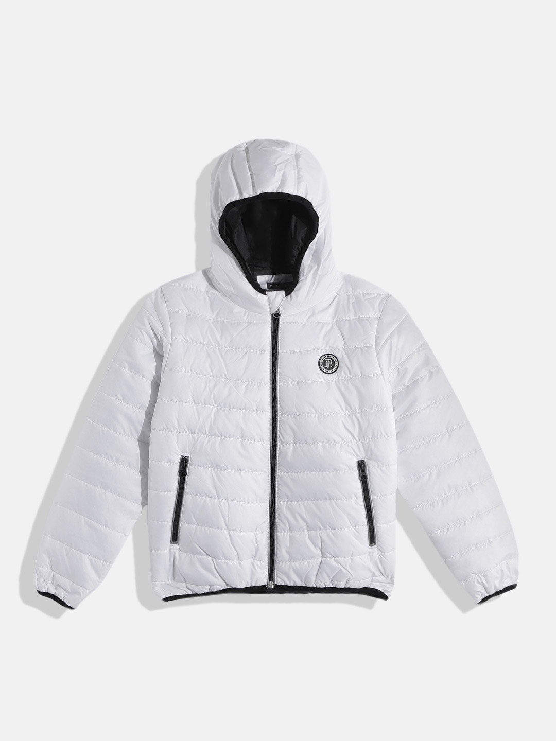 

Indian Terrain Boys White Solid Puffer Jacket