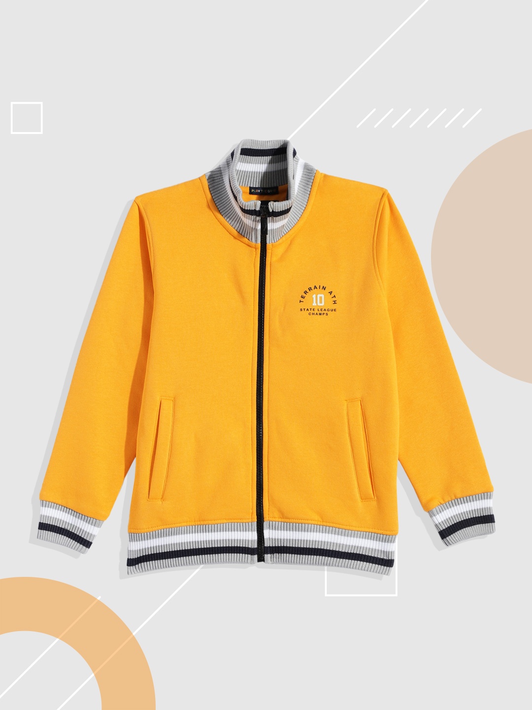

Indian Terrain Boys Yellow Solid Sweatshirt