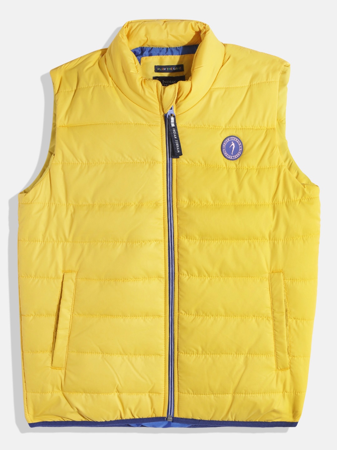 

Indian Terrain Boys Yellow Solid Padded Jacket