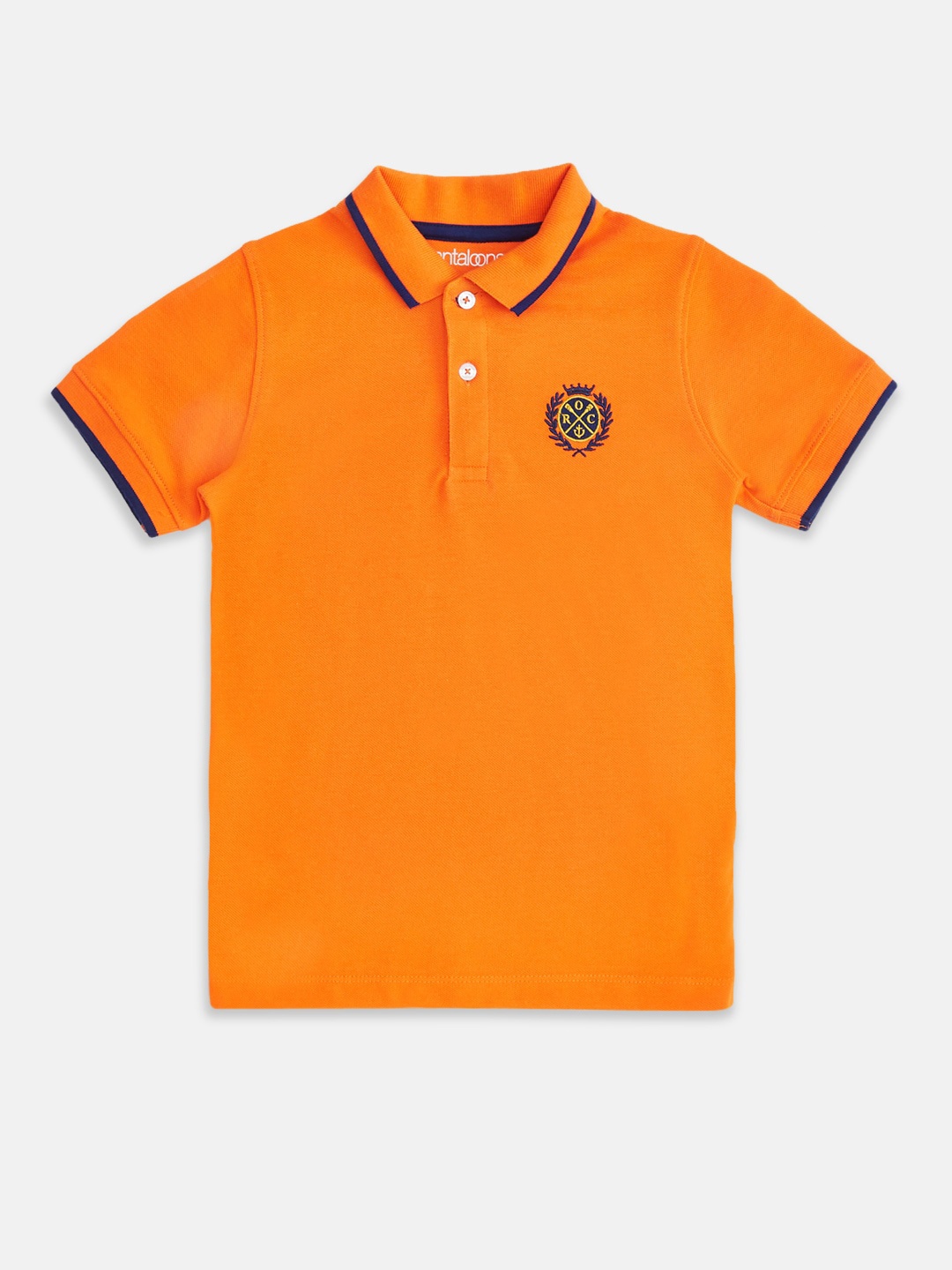 

Pantaloons Junior Boys Orange Polo Collar T-shirt