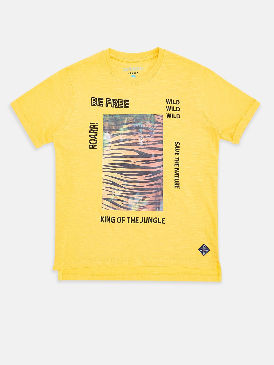 

Pantaloons Junior Boys Yellow Graphic Printed T-shirt