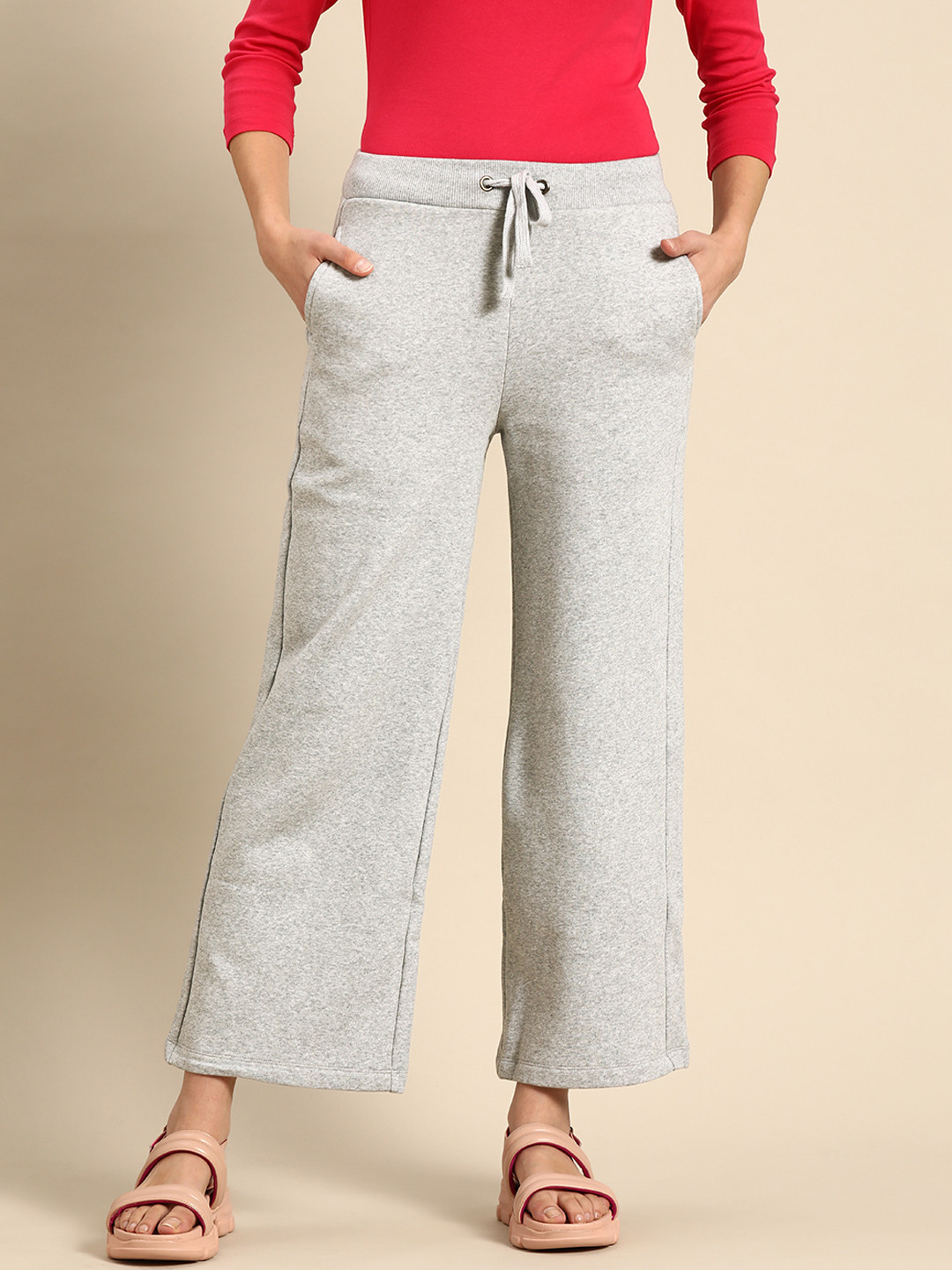 

United Colors of Benetton Women Grey Melange Track Pants