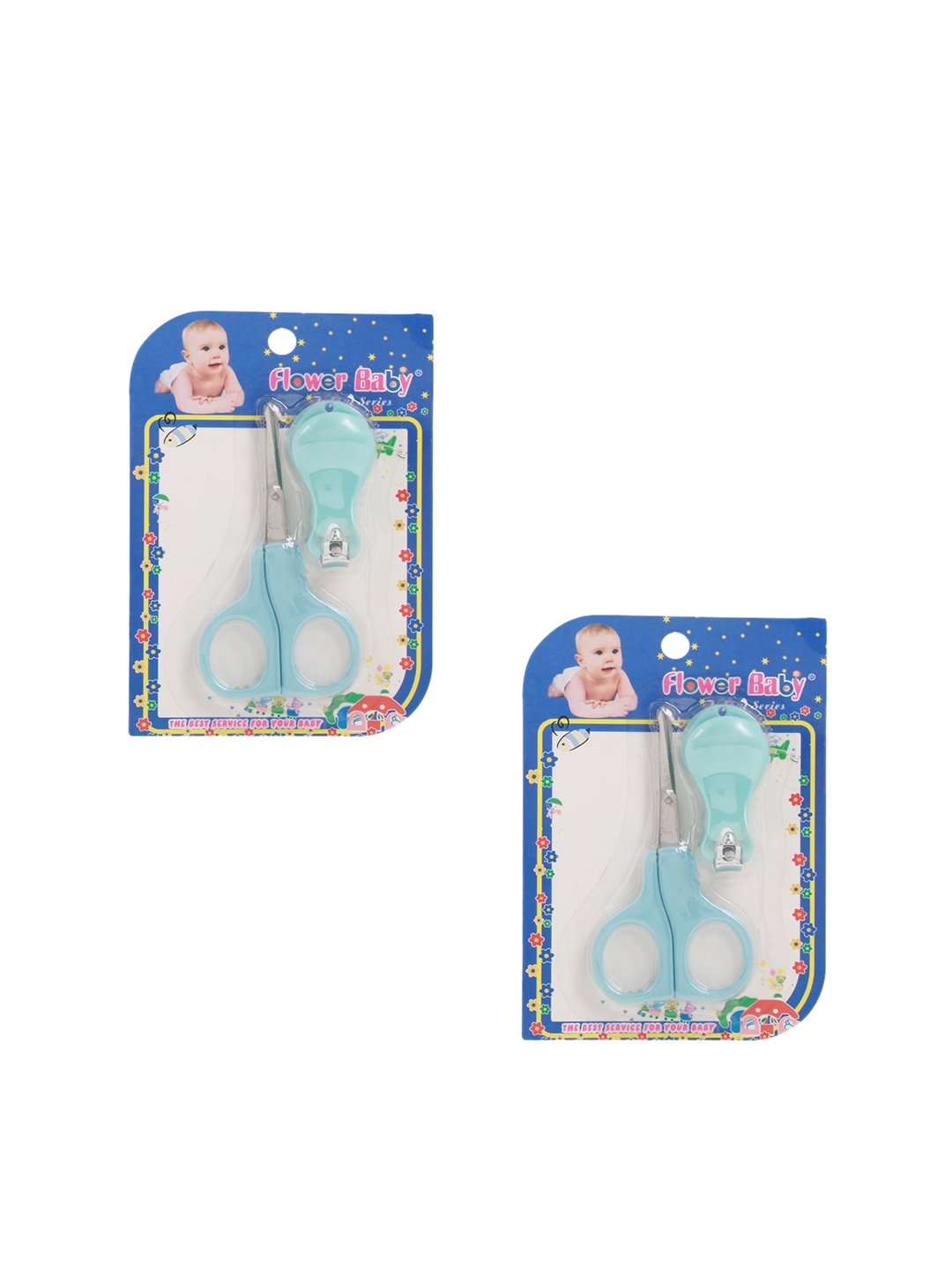 

POKORY Kids Set Of 2 Blue Scissors & Nail Cutters