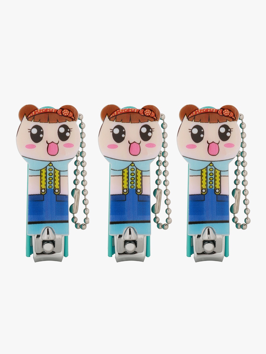 

POKORY Kids Set Of 3 Blue & Brown Cartoon Nail Cutters