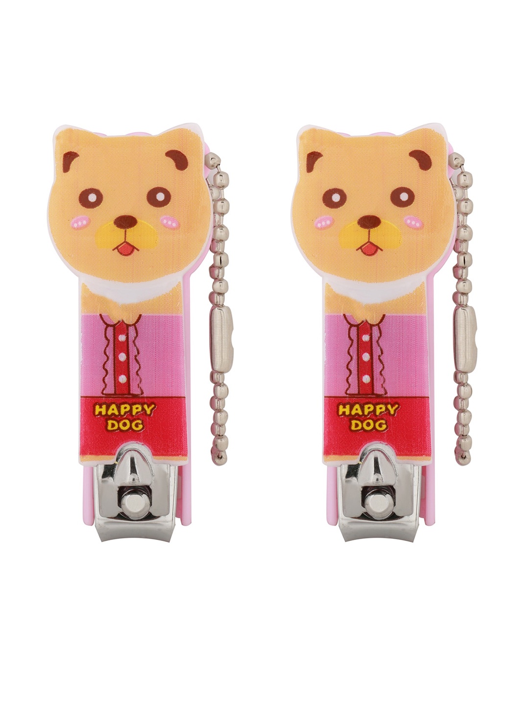 

POKORY Pack Of 2 Kids Pink & Yellow Nail Cutter