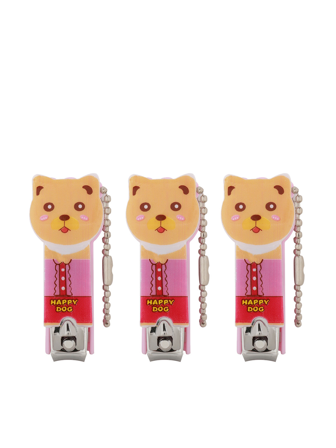 

POKORY Kids Pack of 3 Pink & Orange Printed Nail Cutters