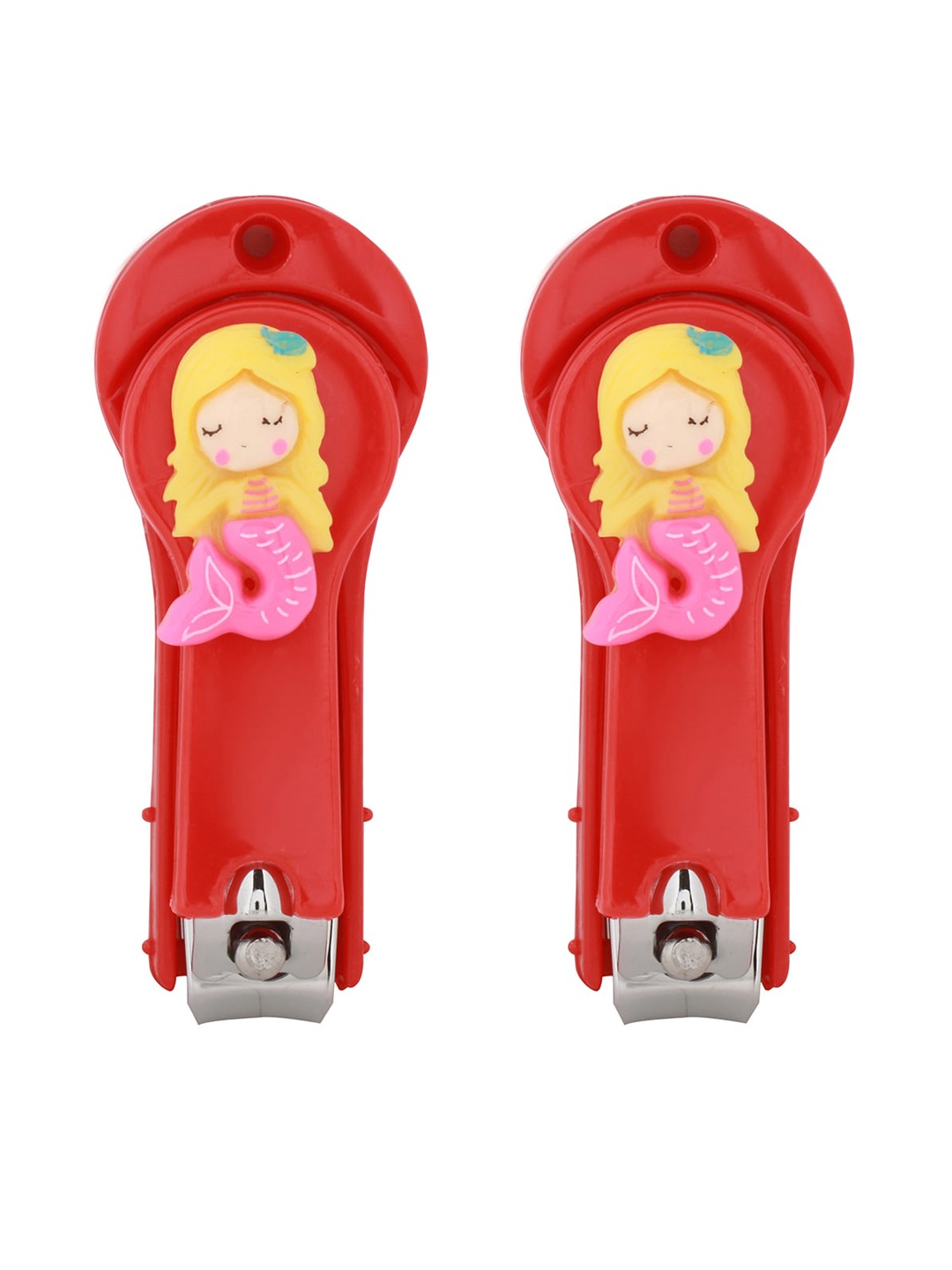 

POKORY Pack Of 2 Kids Red & Yellow Nail Cutter