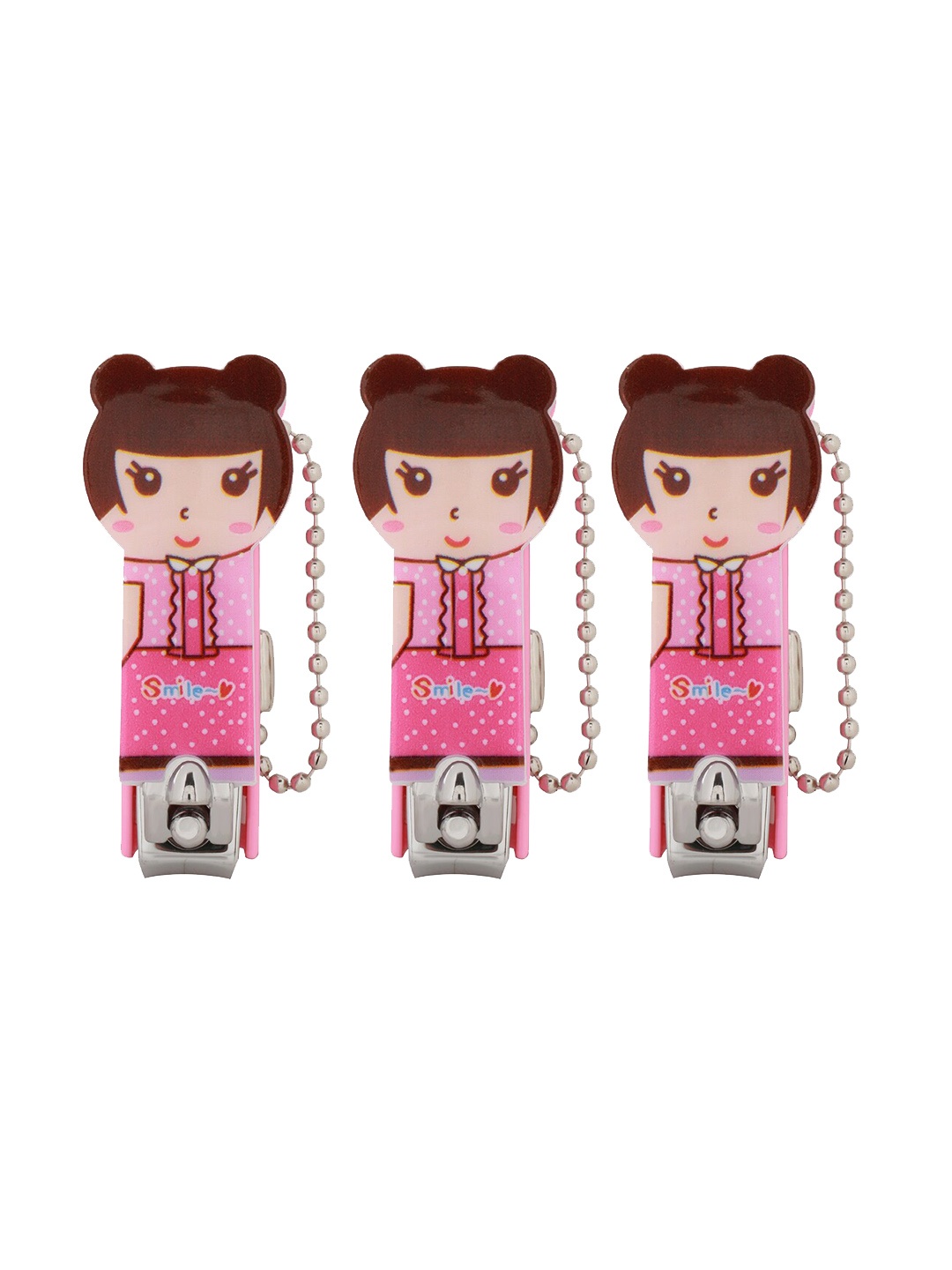 

POKORY Kids Pink Printed Nail Cutter Pack of 3