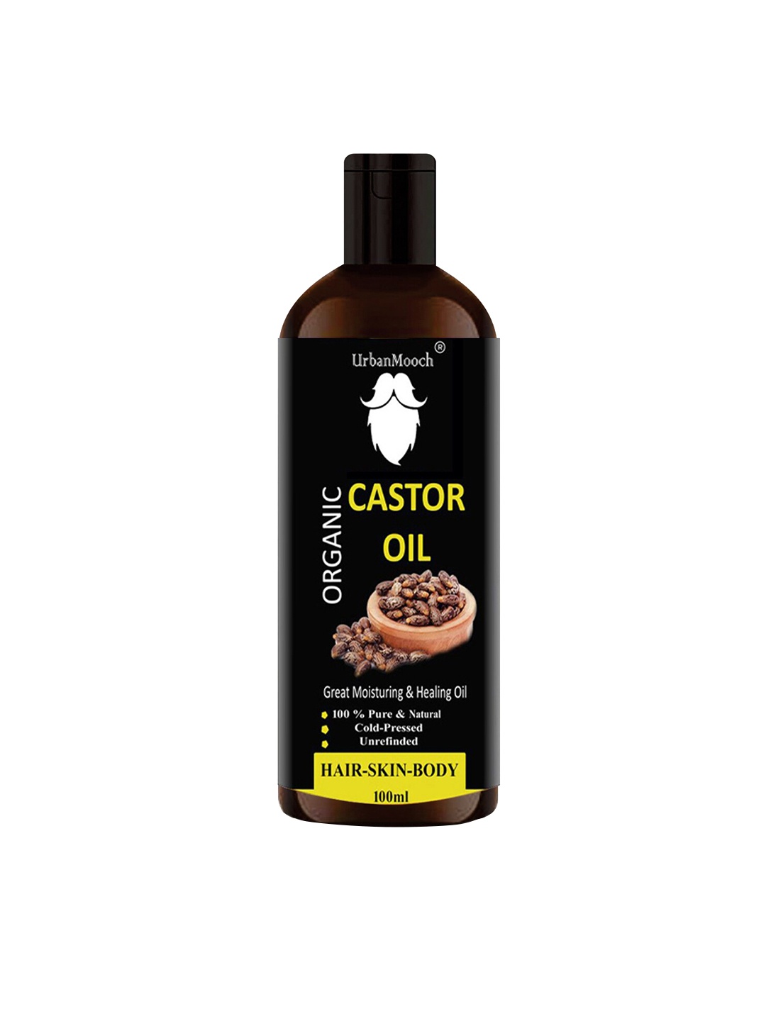 

UrbanMooch Castor Oil for Hair & Skin- 100ml, White