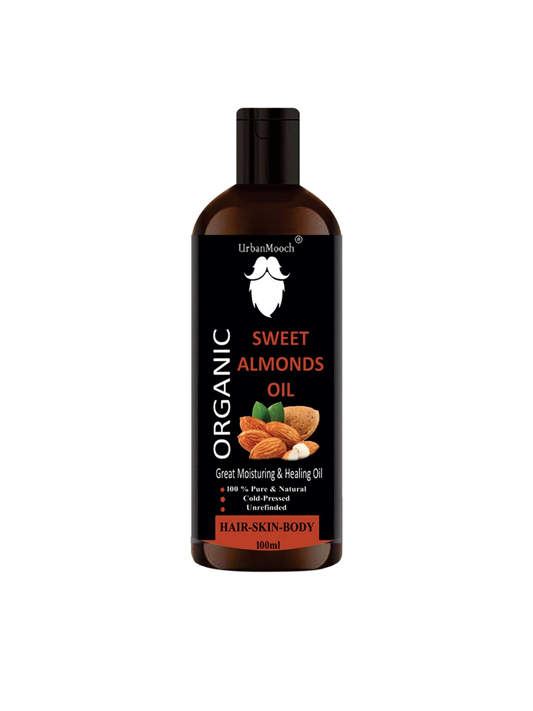 

UrbanMooch Men Almond Oil for Hair & Skin 100ml, White