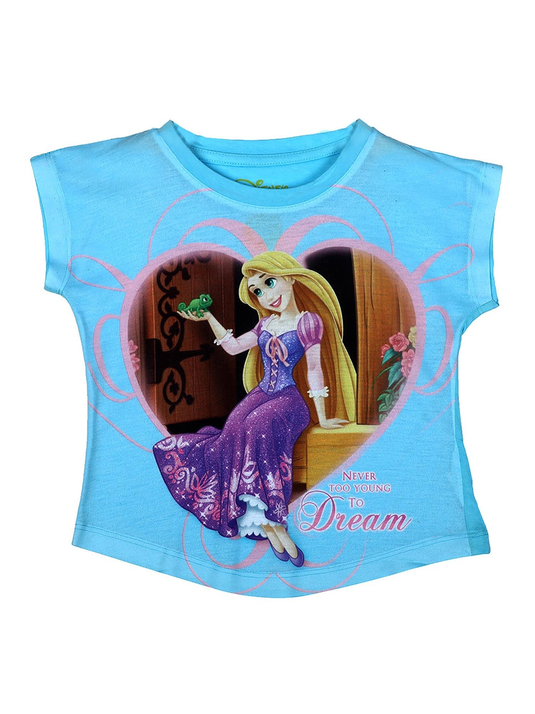 

Disney by Wear Your Mind Girls Blue Printed Extended Sleeves T-shirt