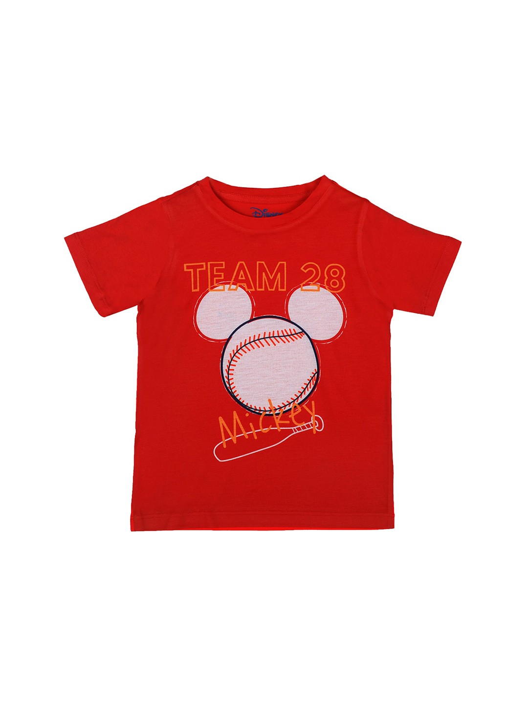 

Disney by Wear Your Mind Boys Red Mickey Mouse Printed T-shirt