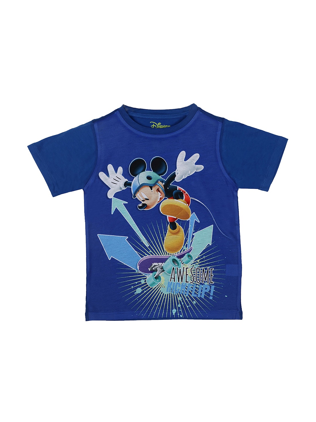 

Disney by Wear Your Mind Boys Blue Mickey Mouse Printed T-shirt
