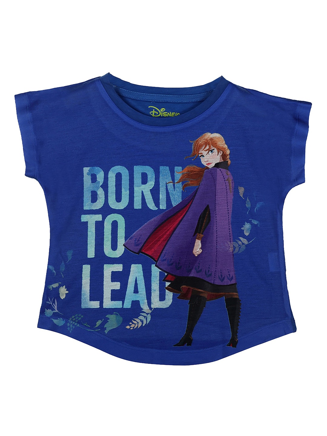 

Disney by Wear Your Mind Girls Blue Frozen Printed T-shirt