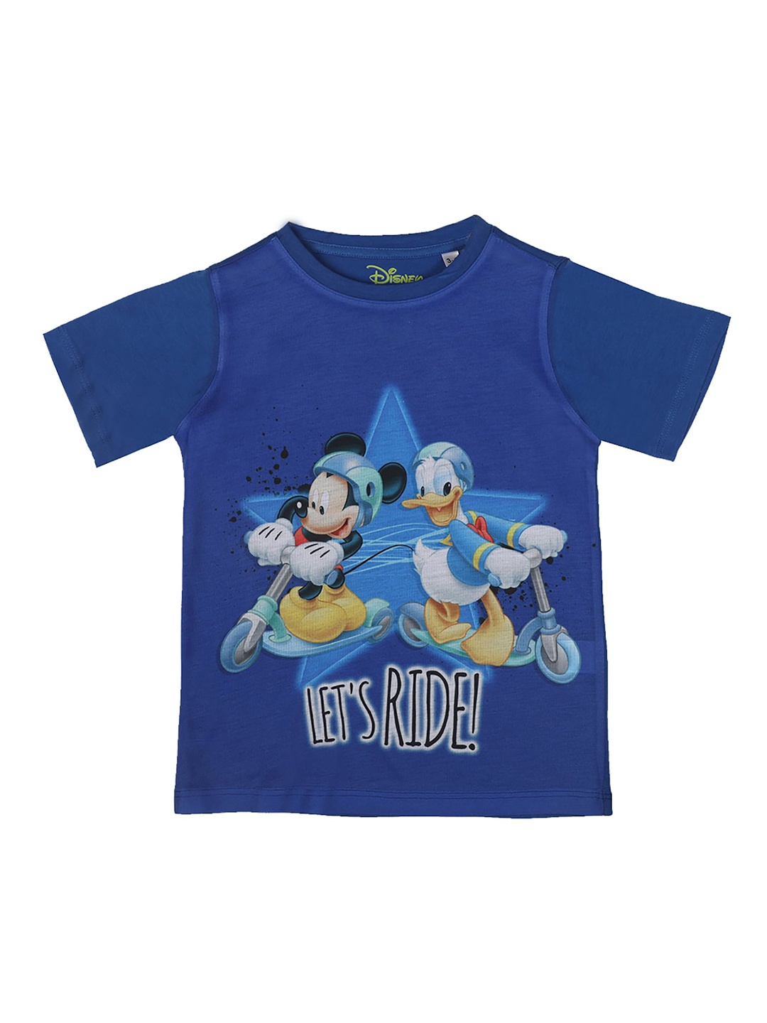 

Disney by Wear Your Mind Boys Blue Mickey Mouse Family Printed T-shirt