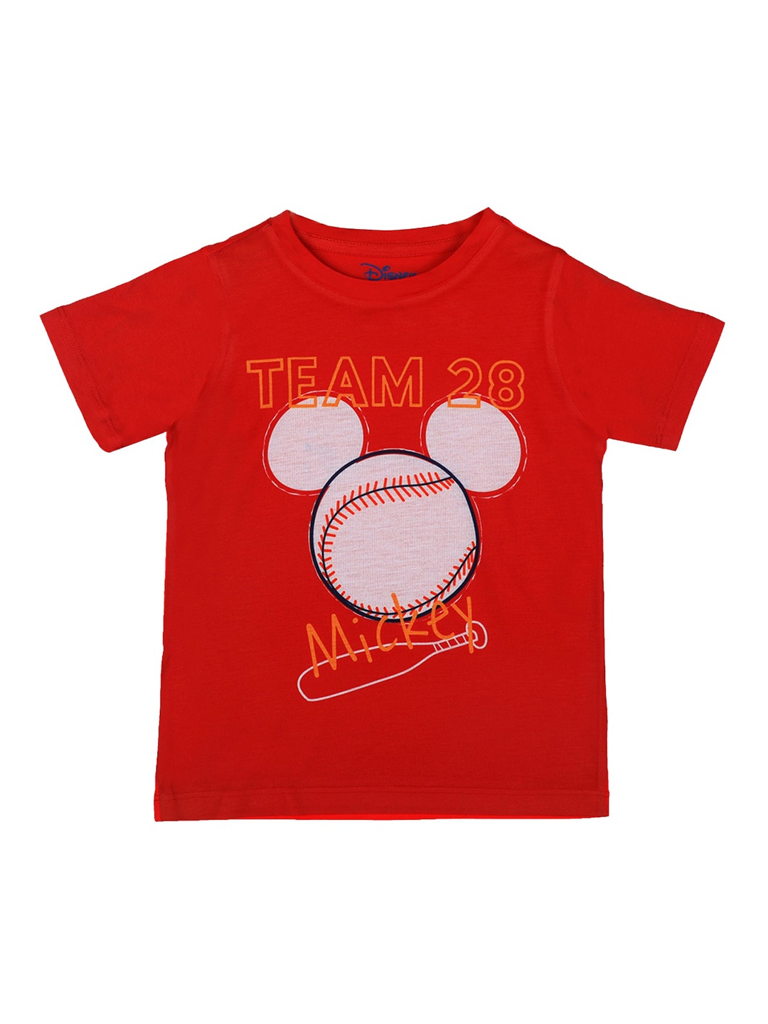 

Disney by Wear Your Mind Boys Red Mickey Mouse Printed T-shirt