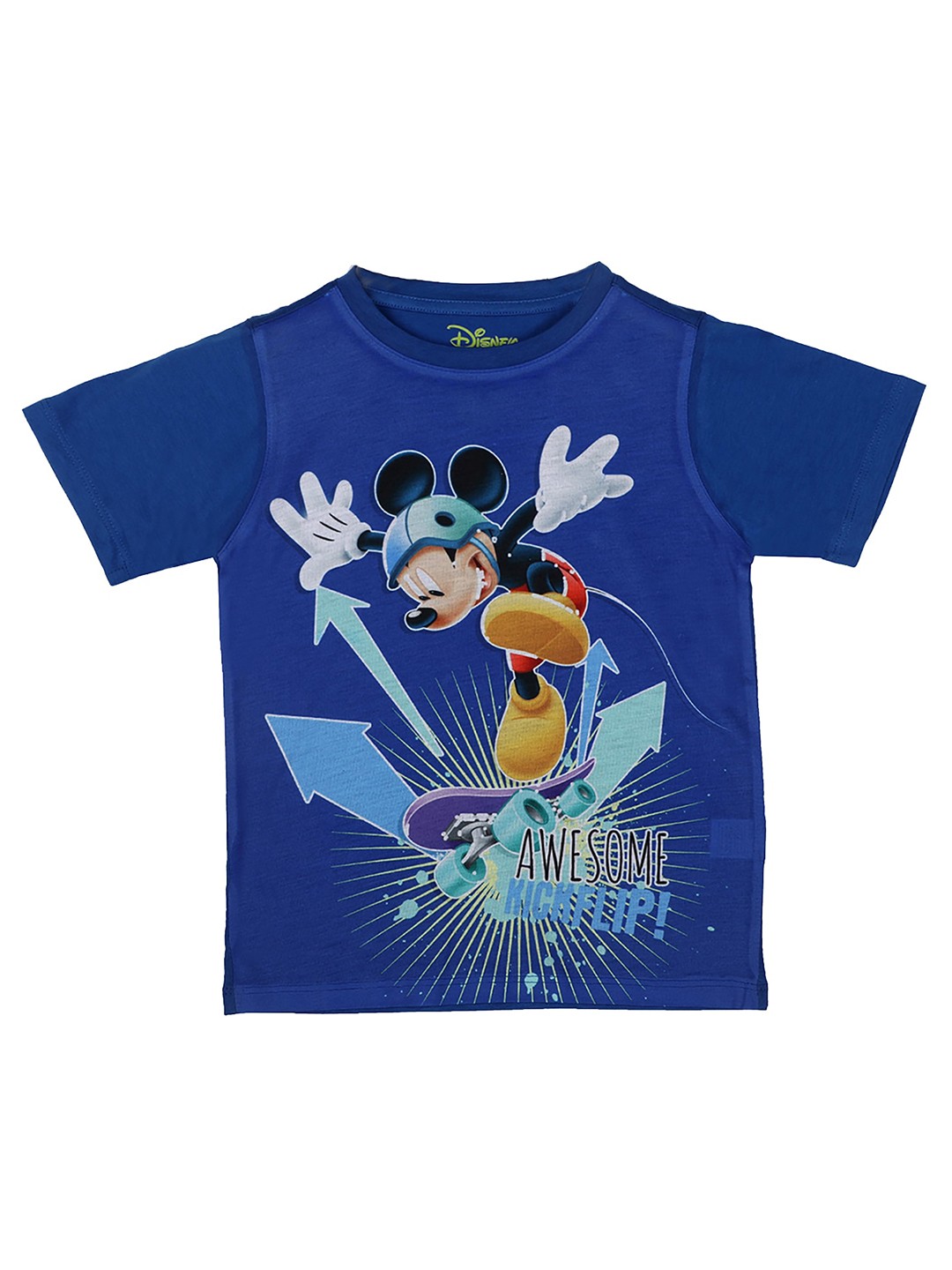 

Disney by Wear Your Mind Boys Blue & Black Mickey Mouse Printed T-shirt