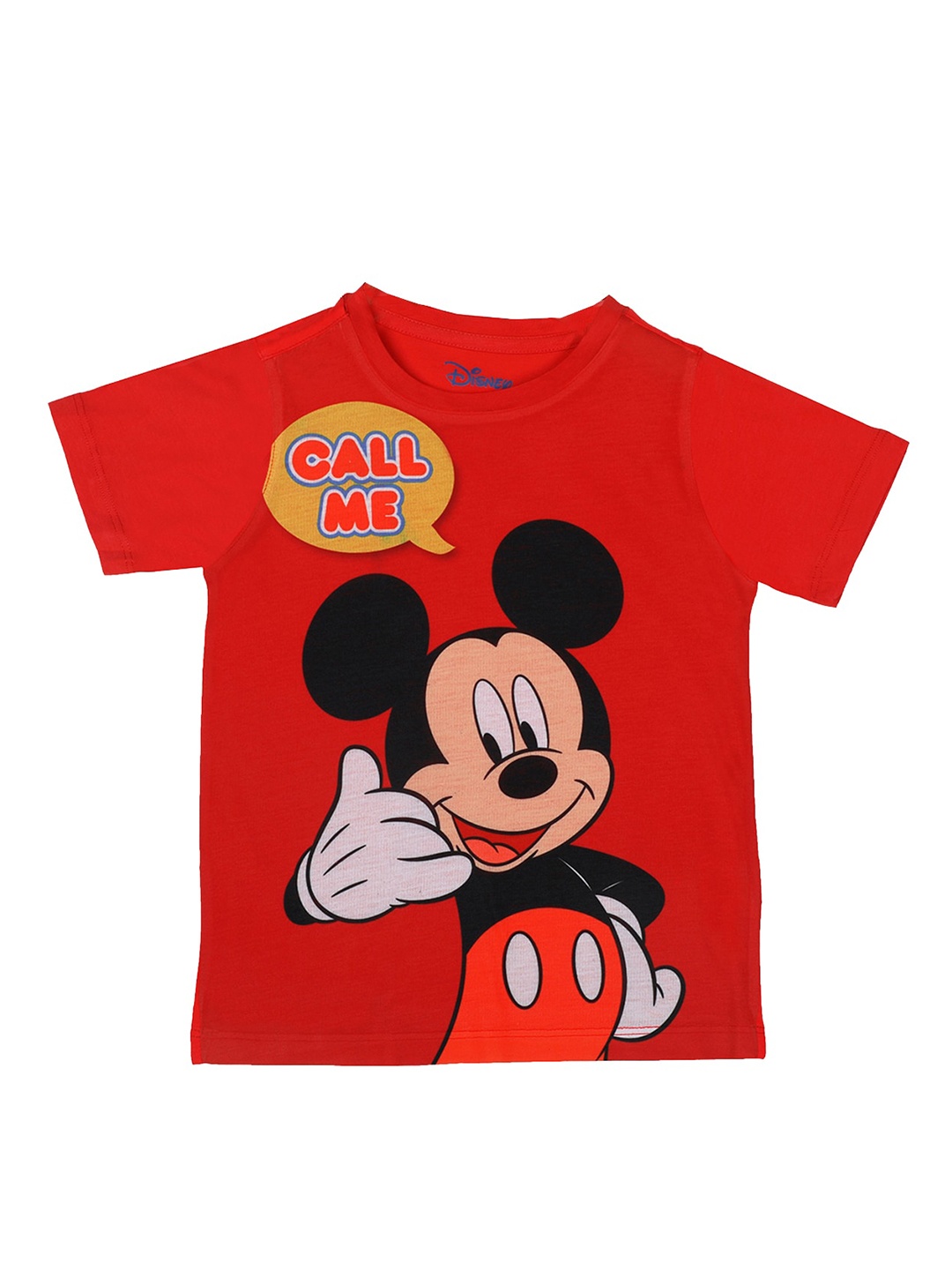 

Disney by Wear Your Mind Boys Red Mickey Mouse Printed T-shirt