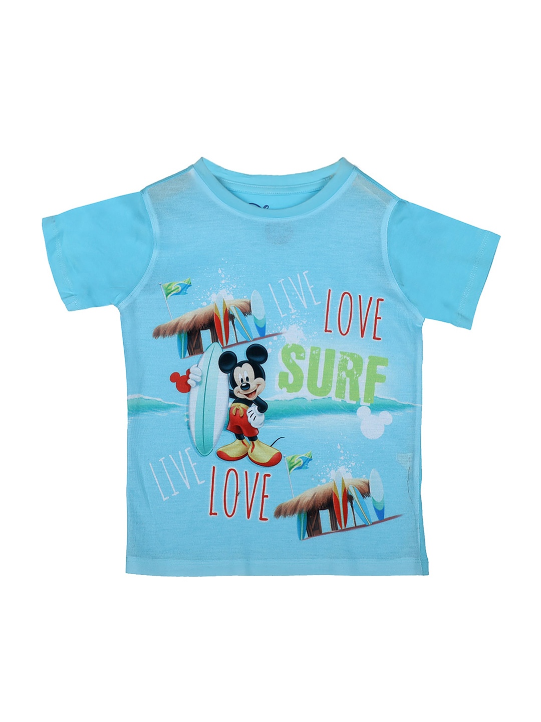 

Disney by Wear Your Mind Boys Blue Printed Applique T-shirt