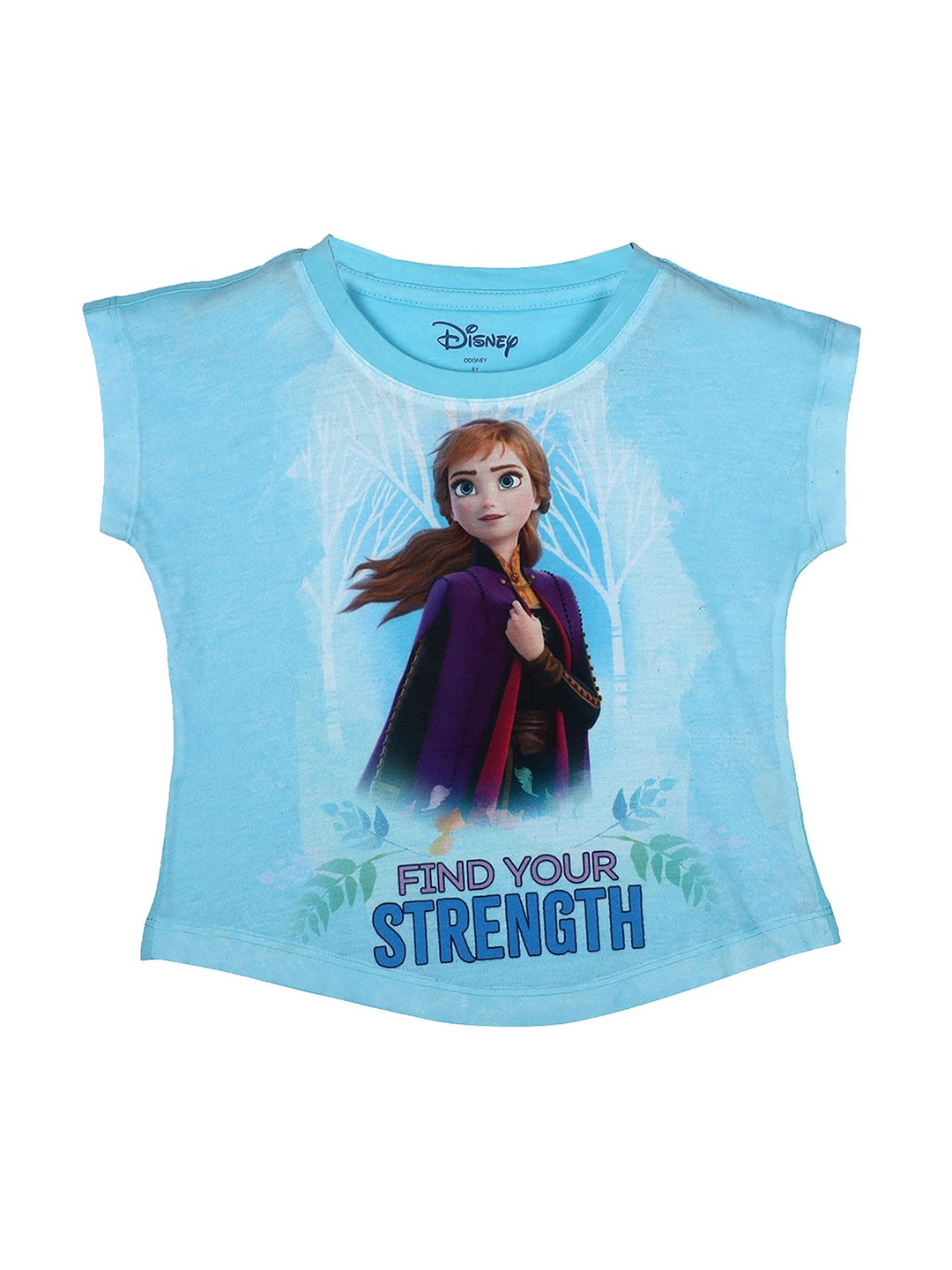 

Disney by Wear Your Mind Girls Blue Printed T-shirt