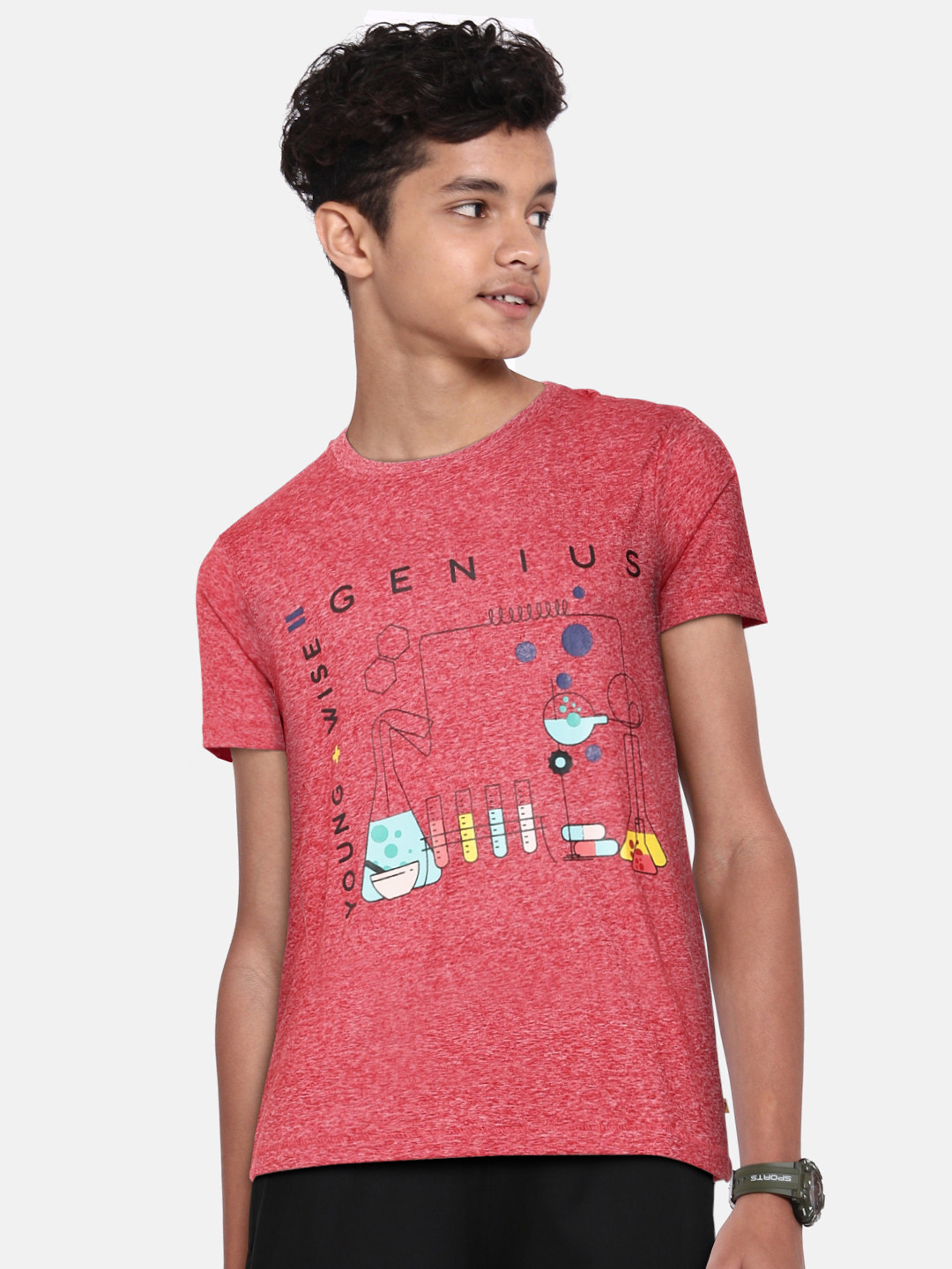 

Indian Terrain Boys Red Printed T-shirt