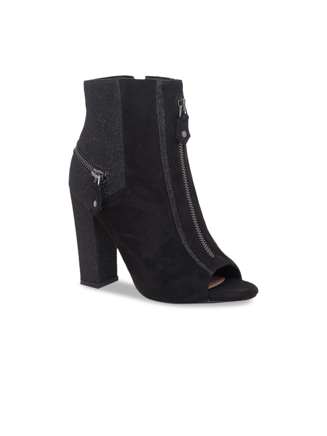 

Sole To Soul Black Suede Block Heeled Boots