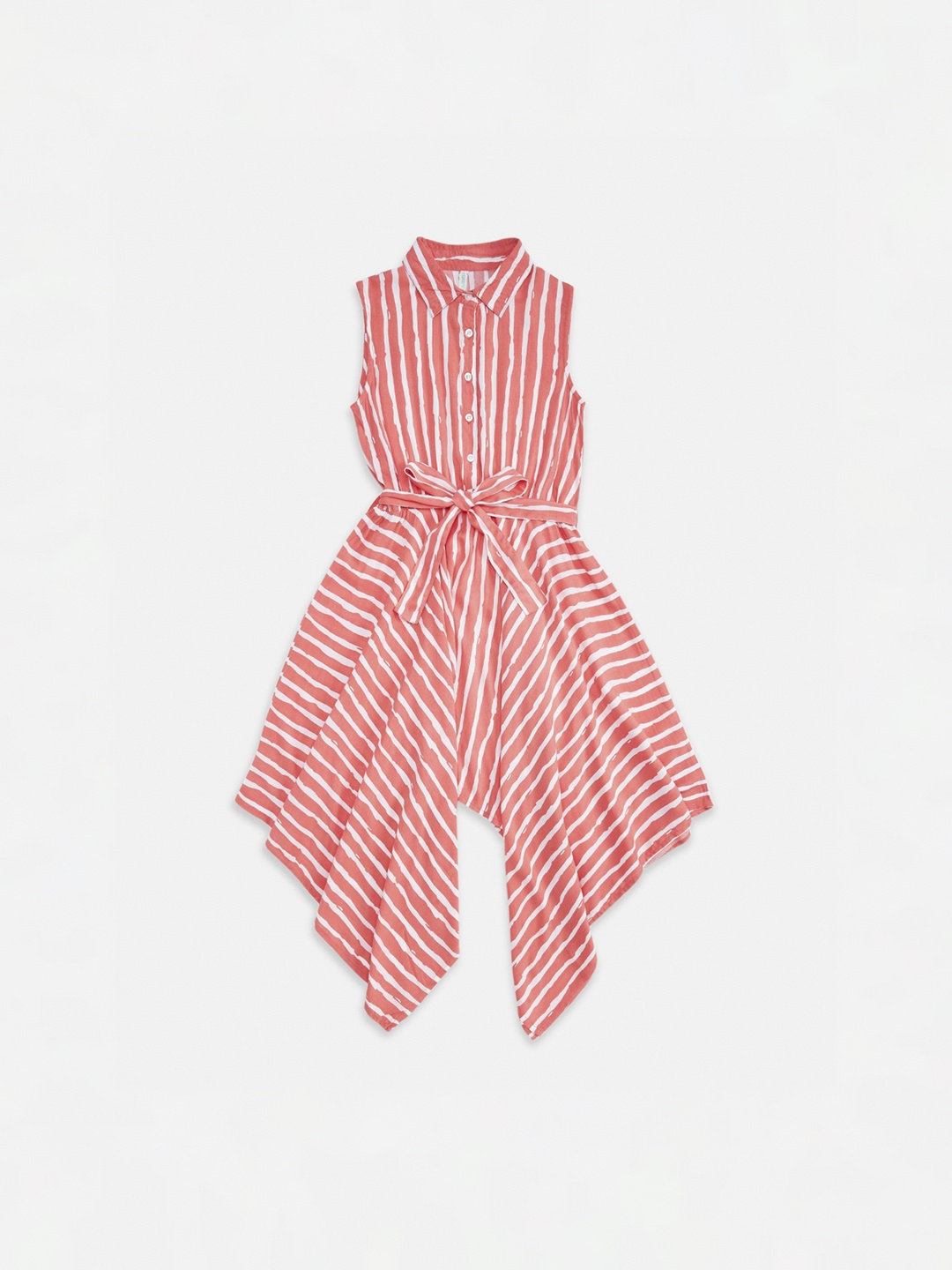 

Pantaloons Junior Coral Striped Dress